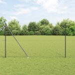 vidaXL Hexagon Fence Sivá 1,6x10 m Oceľ