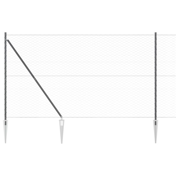 3353218_3.jpg vidaXL Hexagon Fence Sivá 1,6x10 m Oceľ – Obrázok 3