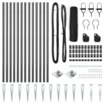 vidaXL Hexagonové oplotenie Sivé 0,4x25 m Oceľ – Obrázok 4