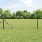 vidaXL hexagonálne oplotenie sivé 0.6x25 m oceľ