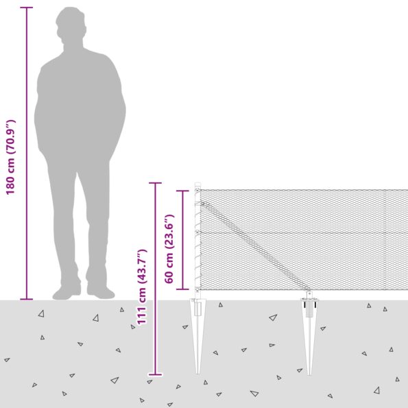 3353227_13.jpg vidaXL hexagonálne oplotenie sivé 0.6x25 m oceľ – Obrázok 13