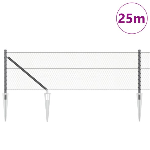 3353227_3.jpg vidaXL hexagonálne oplotenie sivé 0.6x25 m oceľ – Obrázok 3