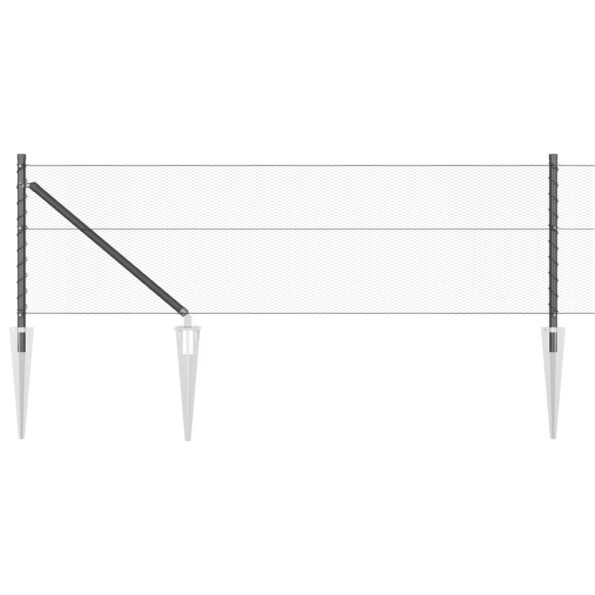3353227_6.jpg vidaXL hexagonálne oplotenie sivé 0.6x25 m oceľ – Obrázok 6