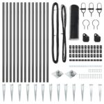 vidaXL Hexagónový plot Sivý 0.8x25 m Oceľ – Obrázok 3