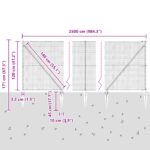 vidaXL súprava oplotenia Súprava 2 Sivá Kov, Plast 25 x 1,2 m Trvácny – Obrázok 13