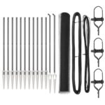 vidaXL súprava oplotenia Súprava 2 Sivá Kov, Plast 25 x 1,2 m Trvácny – Obrázok 2