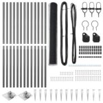 vidaXL súprava oplotenia Súprava 2 Sivá Kov, Plast 25 x 1,2 m Trvácny – Obrázok 4