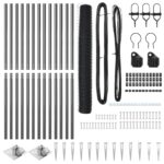 vidaXL Hexagonálne oplotenie Sivé 1.4x25 m Oceľ – Obrázok 3