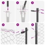 vidaXL hexagonálny sivý plot 1.6x25 m oceľ – Obrázok 11