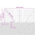 vidaXL hexagonálny sivý plot 1.6x25 m oceľ – Obrázok 12