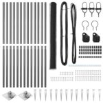 vidaXL hexagonálny sivý plot 1.6x25 m oceľ – Obrázok 4