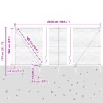vidaXL Hexagonálne oplotenie Sivé 1.6x25 m Oceľ – Obrázok 12