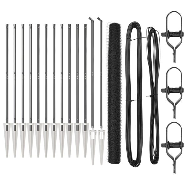 vidaXL Hexagonálne oplotenie Sivé 1.6x25 m Oceľ – Obrázok 2