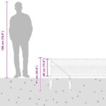 vidaXL Hexagonový plot sivý 0.4x50 m oceľ – Obrázok 12