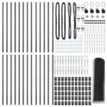 vidaXL Hexagonový plot sivý 0.4x50 m oceľ – Obrázok 4