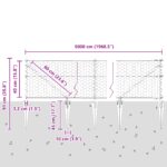 vidaXL hexagonový plot Sivý 0.4x50 m Oceľ – Obrázok 11