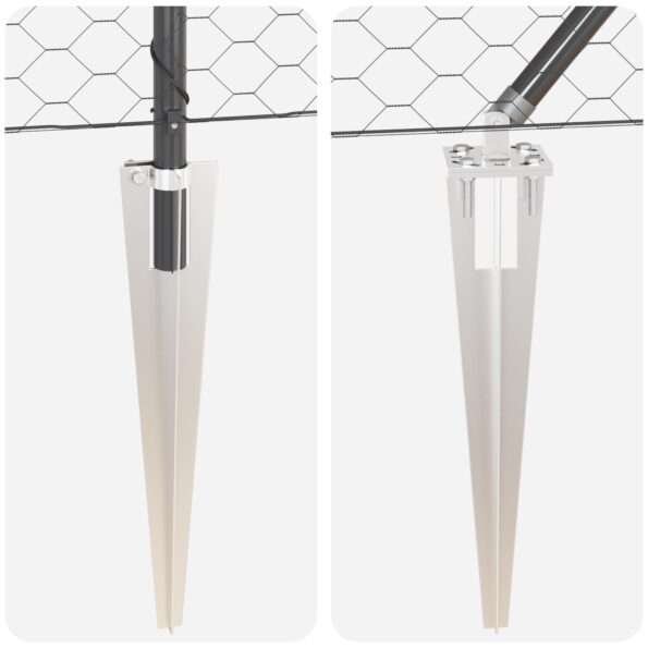 vidaXL hexagonový plot Sivý 0.4x50 m Oceľ – Obrázok 7