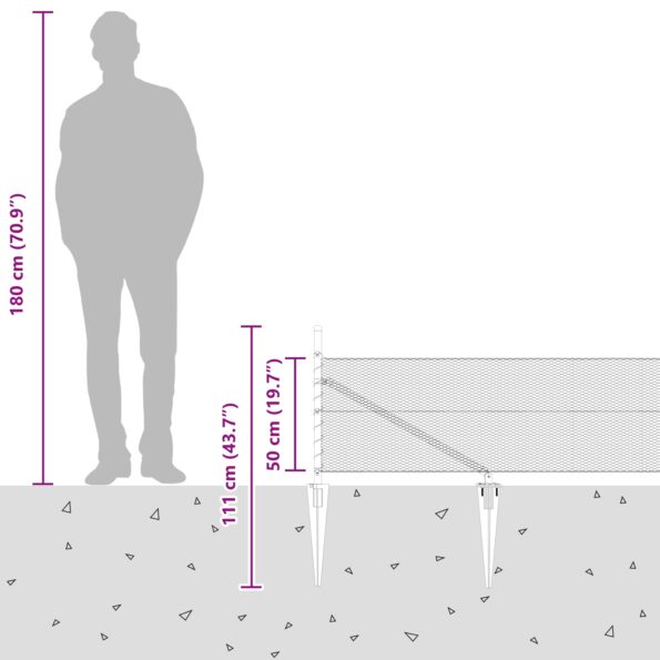 3353259_11.jpg vidaXL Hexagonálne oplotenie Sivé 0,5x50 m Oceľ – Obrázok 11