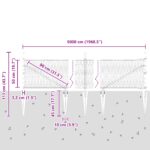 vidaXL Hexagónový plot Sivý 0,5x50 m Oceľ – Obrázok 8