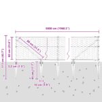 vidaXL Hexagonálny plot Sivý 0.6x50 m Oceľ – Obrázok 10