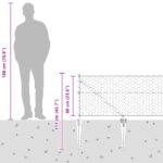 vidaXL Hexagonálny plot Sivý 0.6x50 m Oceľ – Obrázok 11