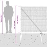 vidaXL hexagonový plot sivý 1,4x50 m oceľ – Obrázok 11