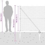 vidaXL Hexagónový plot sivý 1,4x50 m z ocele – Obrázok 11