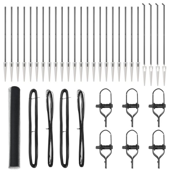 vidaXL Hexagónový plot sivý 1,4x50 m z ocele – Obrázok 2