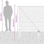 VidaXL šesťuholníkový plot sivý 1,4x50 m z ocele, VidaXL plotové stĺpy s hrotom 13 ks Ø32 mm 160 cm pozinkovaná oceľ – Obrázok 13