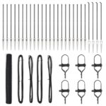 VidaXL šesťuholníkový plot sivý 1,4x50 m z ocele, VidaXL plotové stĺpy s hrotom 13 ks Ø32 mm 160 cm pozinkovaná oceľ – Obrázok 2