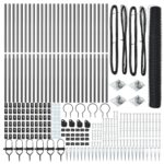 VidaXL šesťuholníkový plot sivý 1,4x50 m z ocele, VidaXL plotové stĺpy s hrotom 13 ks Ø32 mm 160 cm pozinkovaná oceľ – Obrázok 3