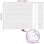 vidaXL Hexagónový plot sivý 1.6x50 m oceľ – Obrázok 10