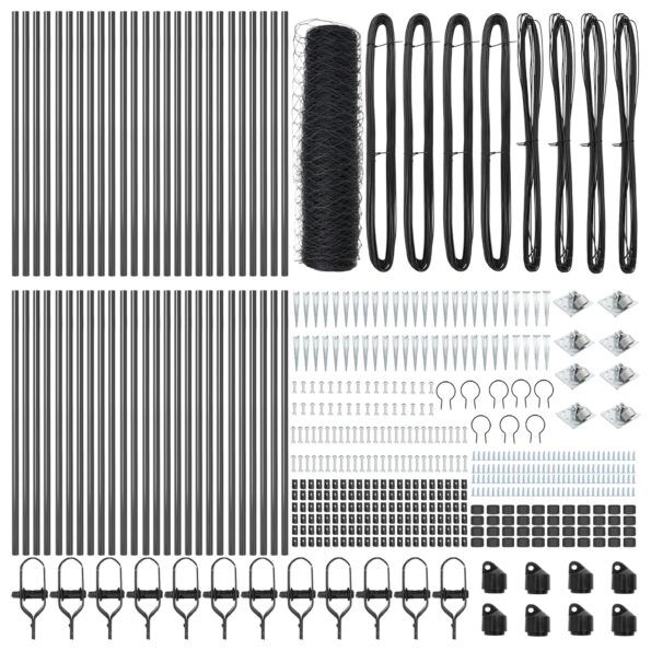 vidaXL Hexagonálny plot sivý 0.5x100 m oceľ – Obrázok 3