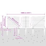 vidaXL Hexagonálny plot sivý 0,6x100 m oceľ – Obrázok 13