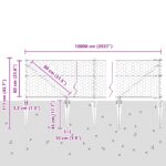 vidaXL Hexagonálne oplotenie Sivé 0.6x100 m Oceľ – Obrázok 13