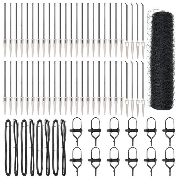 vidaXL Hexagonálne oplotenie Sivé 0.6x100 m Oceľ – Obrázok 2