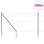 vidaXL Hexagonálne oplotenie Sivá 1.2x100 m Oceľ – Obrázok 3
