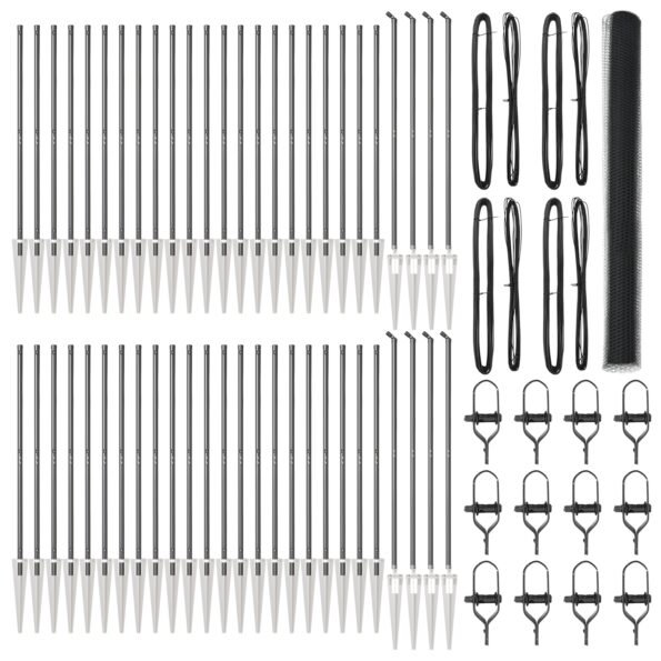 vidaXL Hexagonový plot Sivý 1.5x100 m Oceľ – Obrázok 2