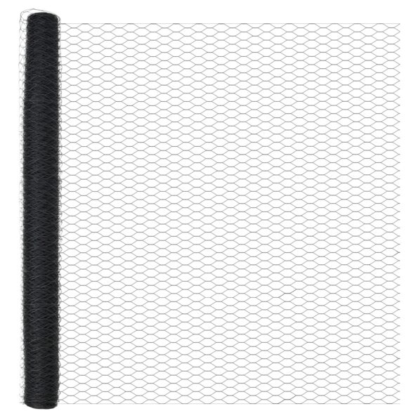 3353319_5.jpg vidaXL Hexagonálne oplotenie Sivé 1,5x100 m Oceľ – Obrázok 5