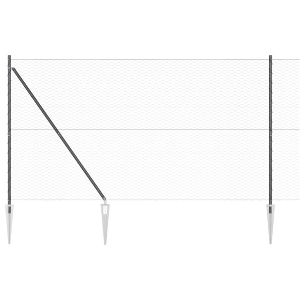 3353319_6.jpg vidaXL Hexagonálne oplotenie Sivé 1,5x100 m Oceľ – Obrázok 6
