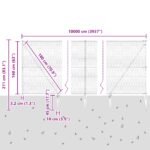 vidaXL Hexagonový plot Sivý 1,6x100 m Oceľ – Obrázok 13