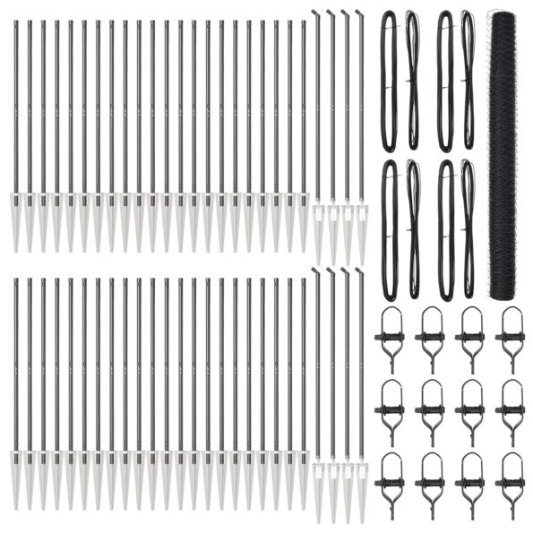 vidaXL hexagonálny plot sivý 1.6x100 m oceľ – Obrázok 2