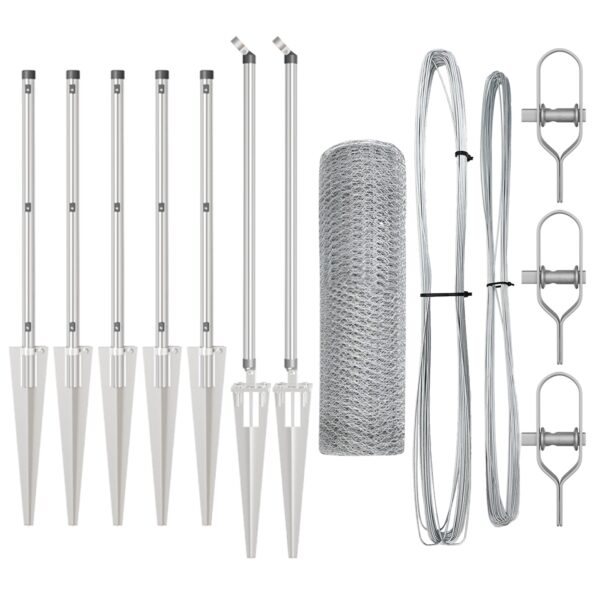 vidaXL Hexagonový plot 0.4x10 m Pozinkovaná oceľ – Obrázok 2