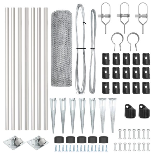 vidaXL Hexagonový plot 0.4x10 m Pozinkovaná oceľ – Obrázok 4