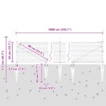 Hexagonový plot vidaXL 0.5x10 m Pozinkovaná oceľ, Stĺpy plotu vidaXL s ostrým hrotom 7 ks Ø32 mm 80 cm Pozinkovaná oceľ – Obrázok 13