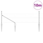 vidaXL šesťuholníková brána 0,5x10 m pozinkovaná oceľ – Obrázok 3