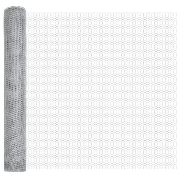 vidaXL Hexagonová ohrada 1.2x10 m Pozinkovaná oceľ, VidaXL plotové stĺpy s hrotom 7 ks Ø32 mm 140 cm Pozinkovaná oceľ – Obrázok 5