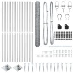 vidaXL Hexagonový plot 1.4x10 m pozinkovaná oceľ – Obrázok 4