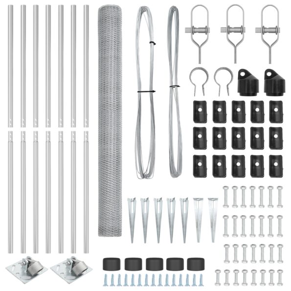 vidaXL hexagonálny plot 1.5x10 m pozinkovaná oceľ – Obrázok 4