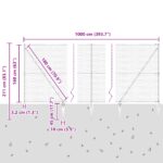 vidaXL Stĺp na plot. Strieborná – Obrázok 13